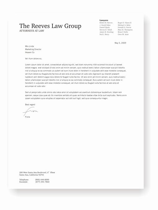Law Firm Letterhead Template Unique Law Firm Letterhead Design
