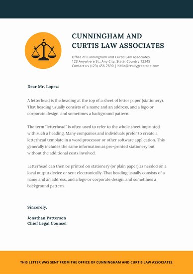 Law Firm Letterhead Templates New orange Justice Icon Law Firm Letterhead Templates by Canva