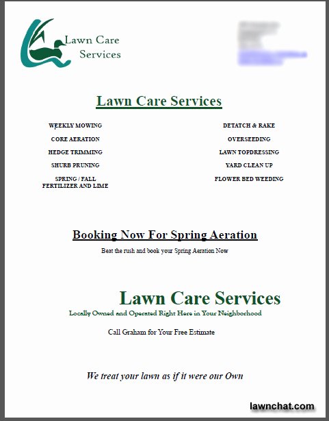 Lawn Care Bid Proposal Template Beautiful Spring Lawn Care Flyer Response Rate