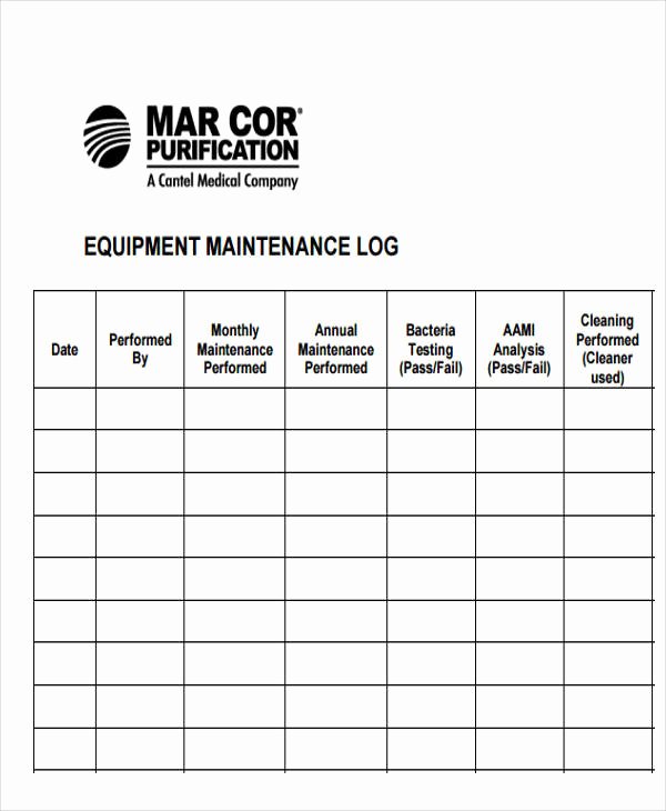 Lawn Mower Maintenance Log Template Beautiful 42 Log Templates