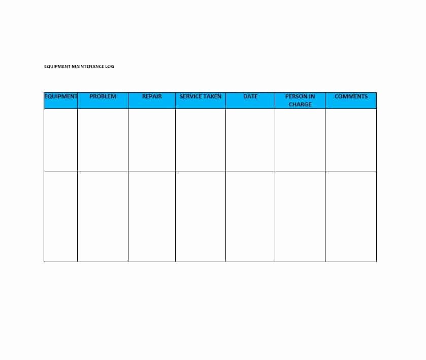 Lawn Mower Maintenance Log Template Inspirational 40 Equipment Maintenance Log Templates Template Archive