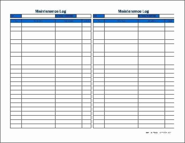 Lawn Mower Maintenance Log Template Inspirational 5 Equipment Maintenance Log Templates – Word Templates