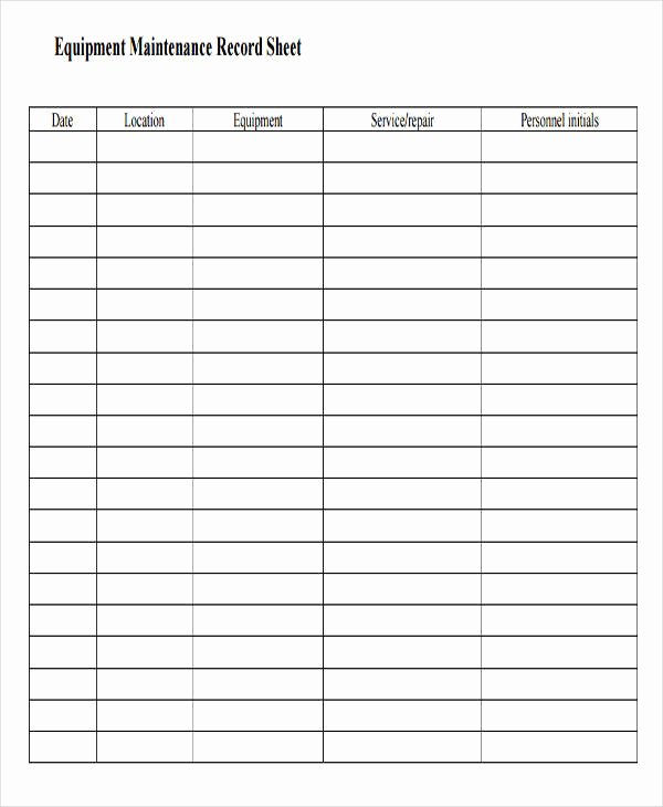 Lawn Mower Maintenance Log Template New 52 Printable Log Sheet Templates