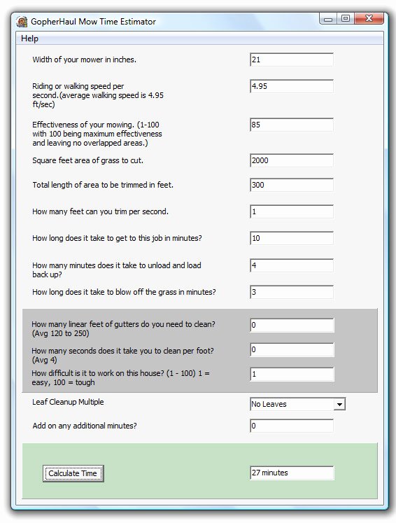 Lawn Service Proposal Template Free Beautiful Simple Estimating Calculator Gopherhaul Landscaping