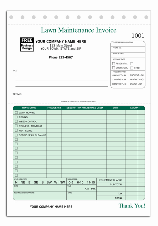 Lawn Service Proposal Template Free Best Of 123 3 Lawn Maintenance Invoice