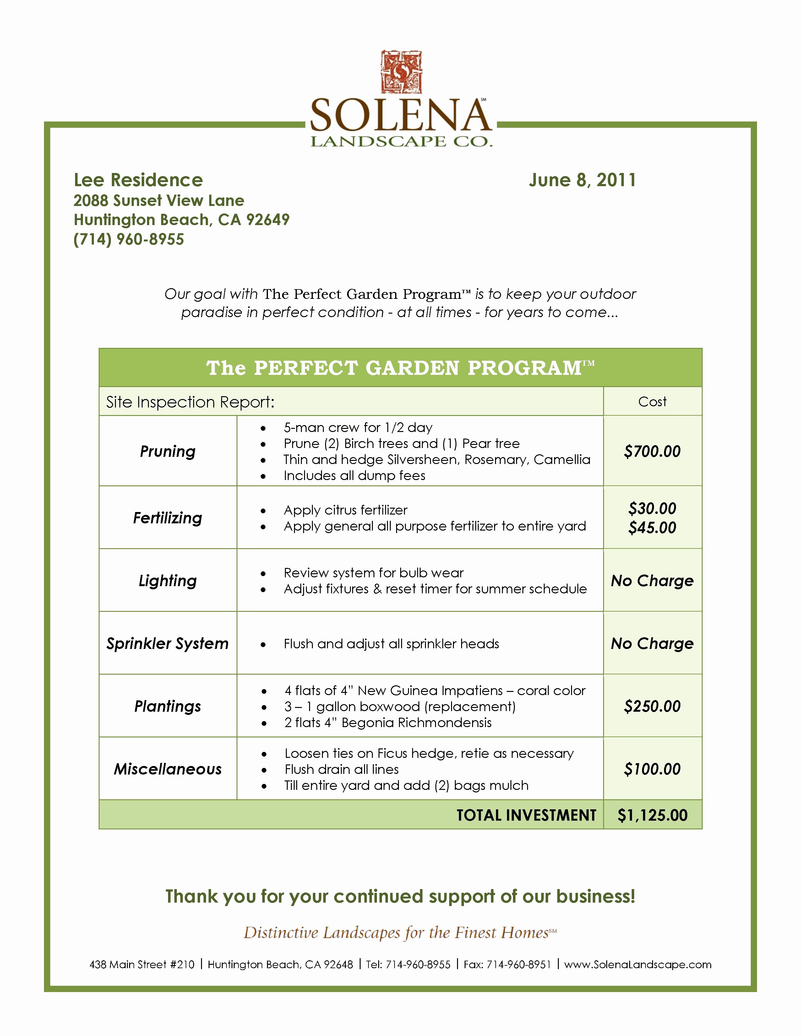 Lawn Service Proposal Template Free Elegant Grounds Maintenance Proposal Template