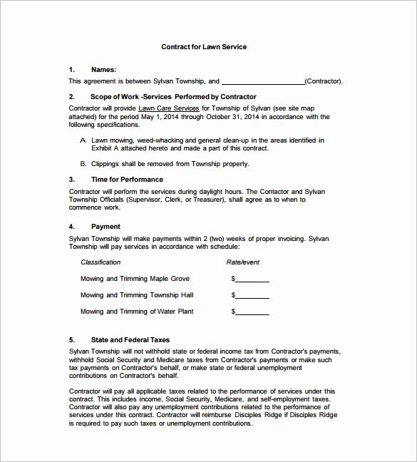 Lawn Service Proposal Template Free Inspirational Lawn Service Proposal Template Free