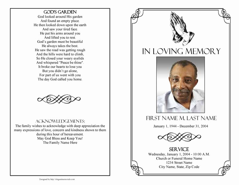 Lds Funeral Program Template Free Inspirational Funeral Program Templates Funeral Programs