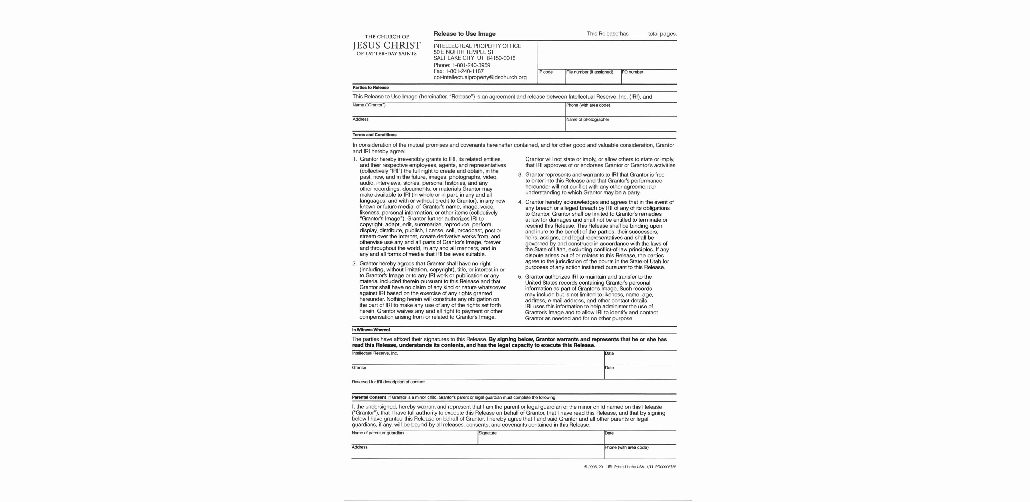 Lds Permission form Elegant Lds Parental Release form Seatle Davidjoel