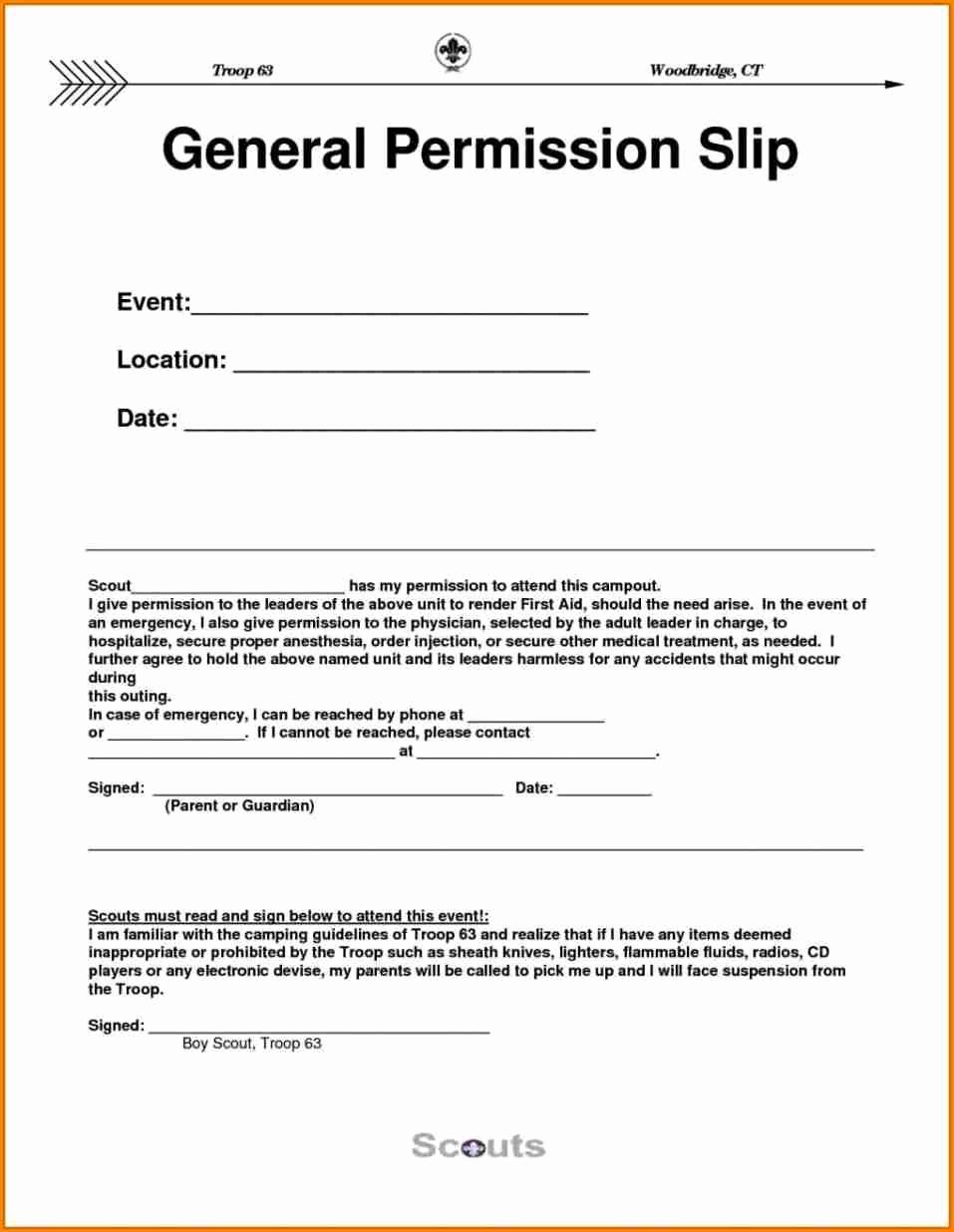 Lds Permission form Inspirational 8 Permission Slip Template