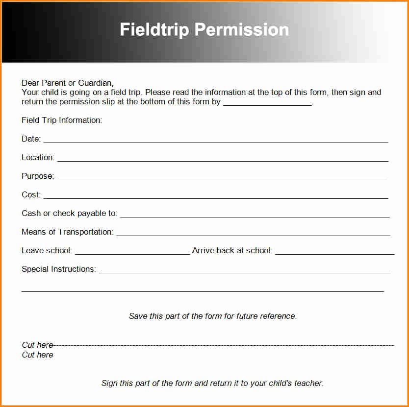 Lds Permission form New 10 Permission Slips Templates