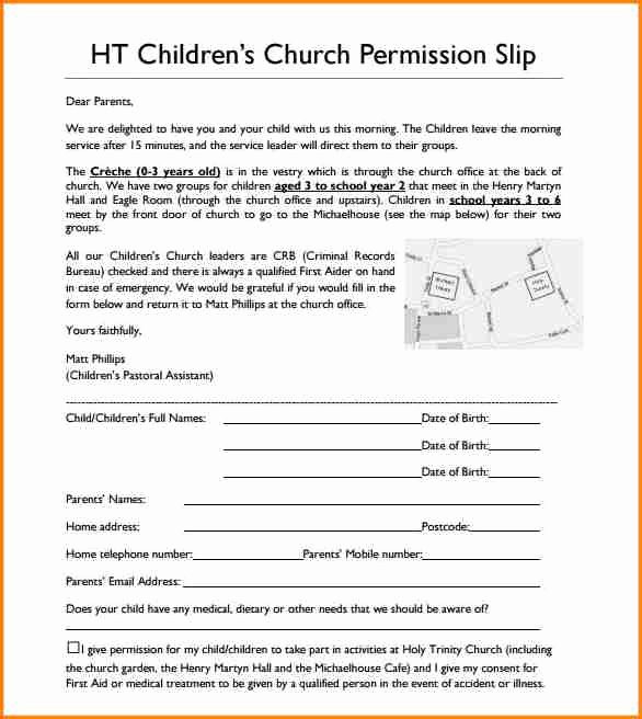 Lds Youth Permission Slip Awesome 6 Church Permission Slip