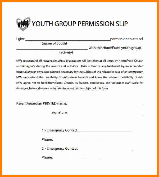Lds Youth Permission Slips Beautiful 7 Parental Permission Slip