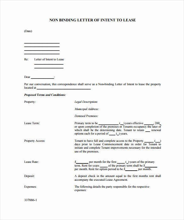 Lease Letter Of Intent Sample Unique Free Intent Letter Templates 18 Free Word Pdf