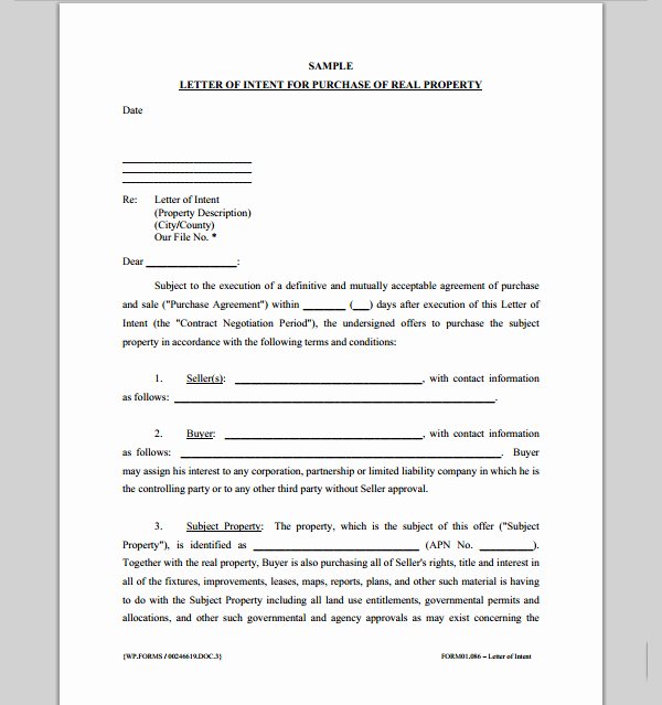 Lease Letter Of Intent Sample Unique Letter Intent Template Lease