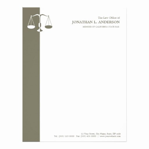 Legal Letterhead Templates Elegant attorney Letterhead Custom attorney Letterhead Templates