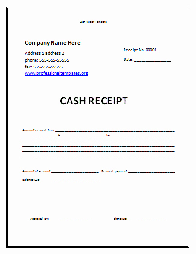 Legal Receipt for Cash Payment Beautiful Cash Receipt Template