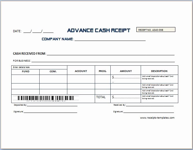 Legal Receipt for Cash Payment Elegant Non Refundable Deposit Receipt Template