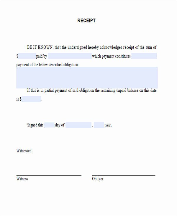 Legal Receipt for Cash Payment Lovely 43 Payment Receipt Sample