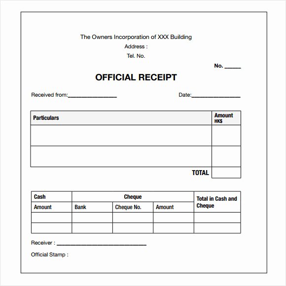 Legal Receipt Template Beautiful Receipt Payment Template