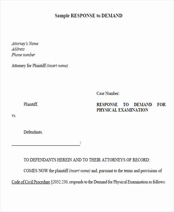 Legal Response Letter Template New 39 Demand Letter Samples Pdf Google Docs Apple Pages