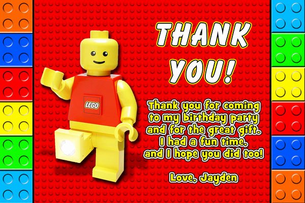 Lego Birthday Card Printable Fresh Lego Block Invitations