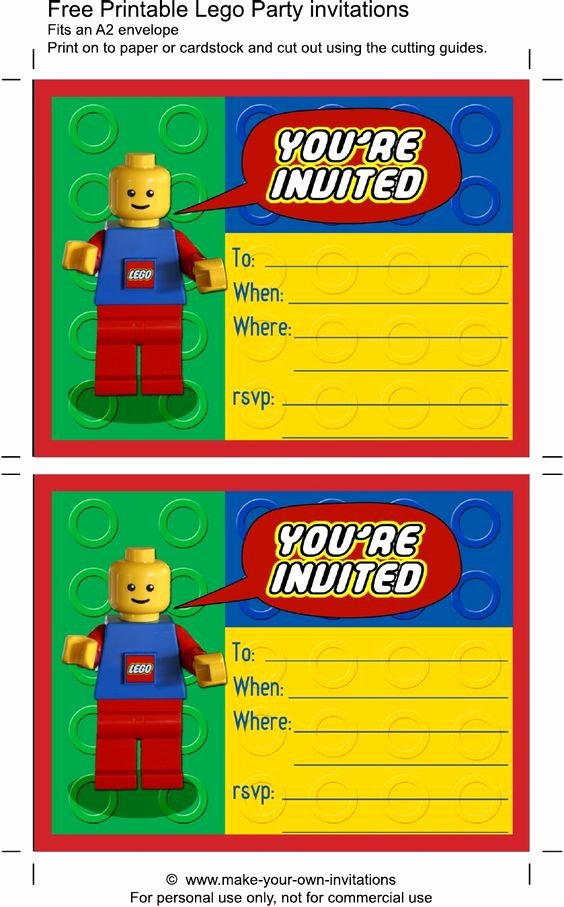 Lego Birthday Card Printable Fresh Printable Lego Birthday Invitations Scribd