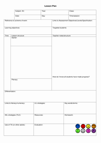 Lesson Plan Template for College Instructors New Lesson Plan Blank Templates by Schmidty707 Teaching