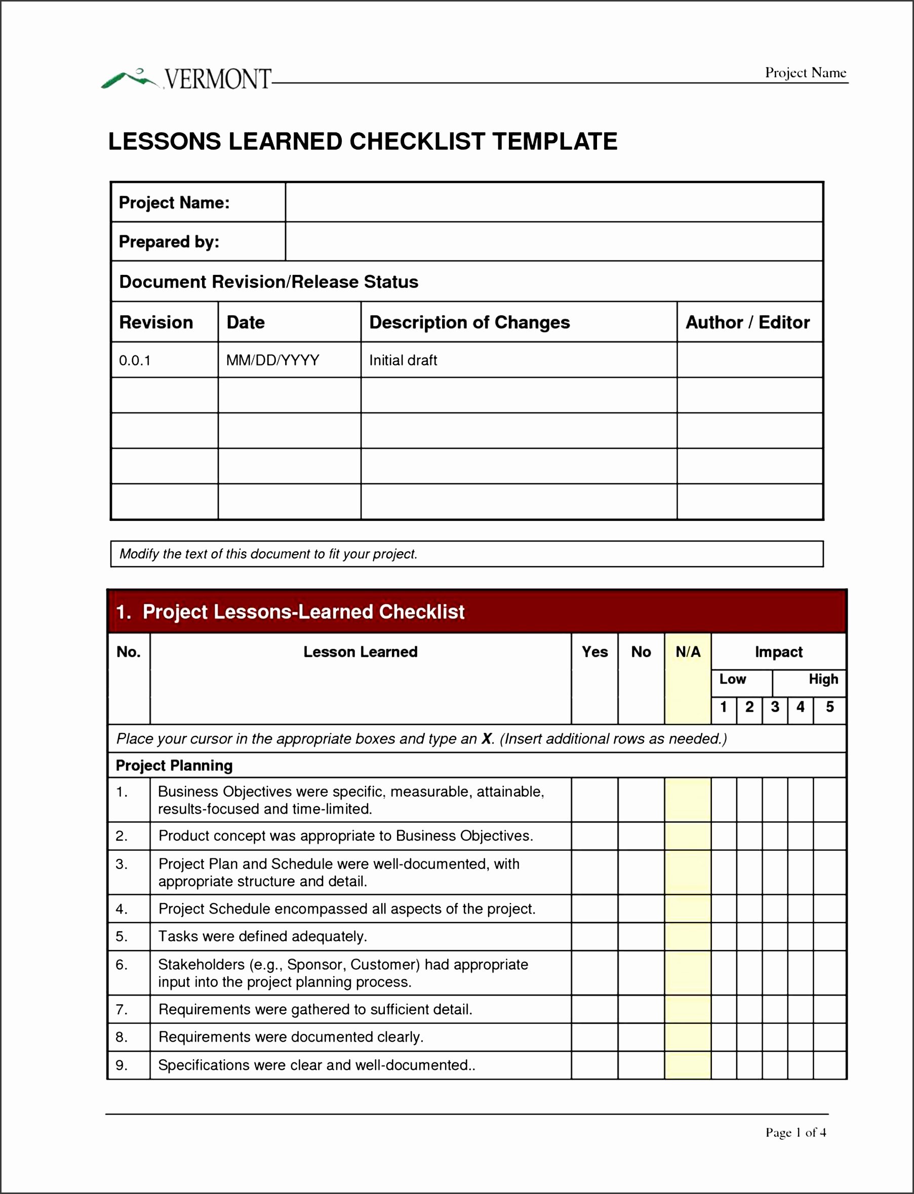Lessons Learned Document Template Beautiful 9 Lesson Plan Checklist Sample Sampletemplatess