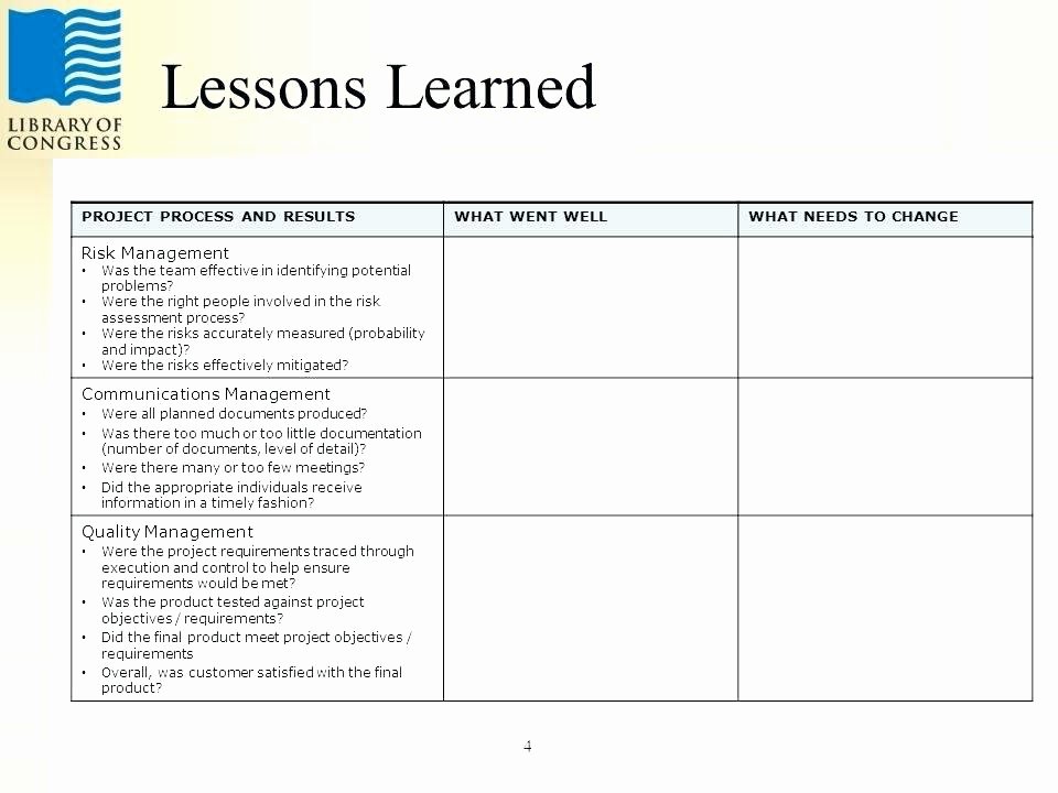 Lessons Learned Document Template Inspirational Lessons Learned Template In Microsoft Excel