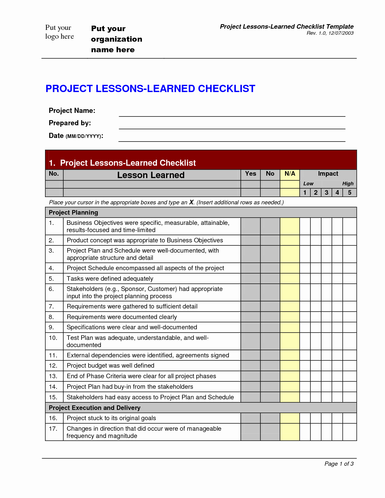 Lessons Learned Document Template Lovely Lessons Learned Template