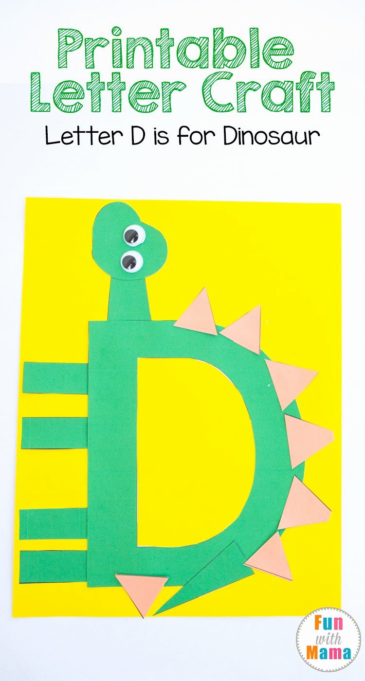 Letter A Template for Preschool Fresh Printable Letter D Crafts D is for Dinosaur Fun with Mama