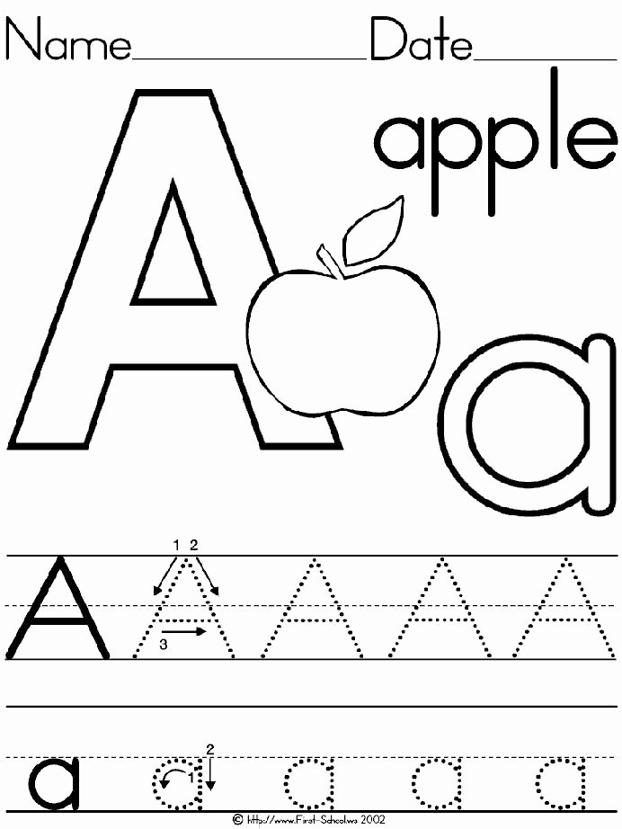 Letter A Template for Preschool Unique 29 Best Tracing Letter Templates Images On Pinterest