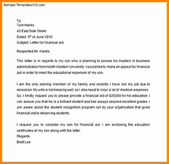 Letter asking for Financial Support Elegant 8 How to Write A Letter asking for Financial Support