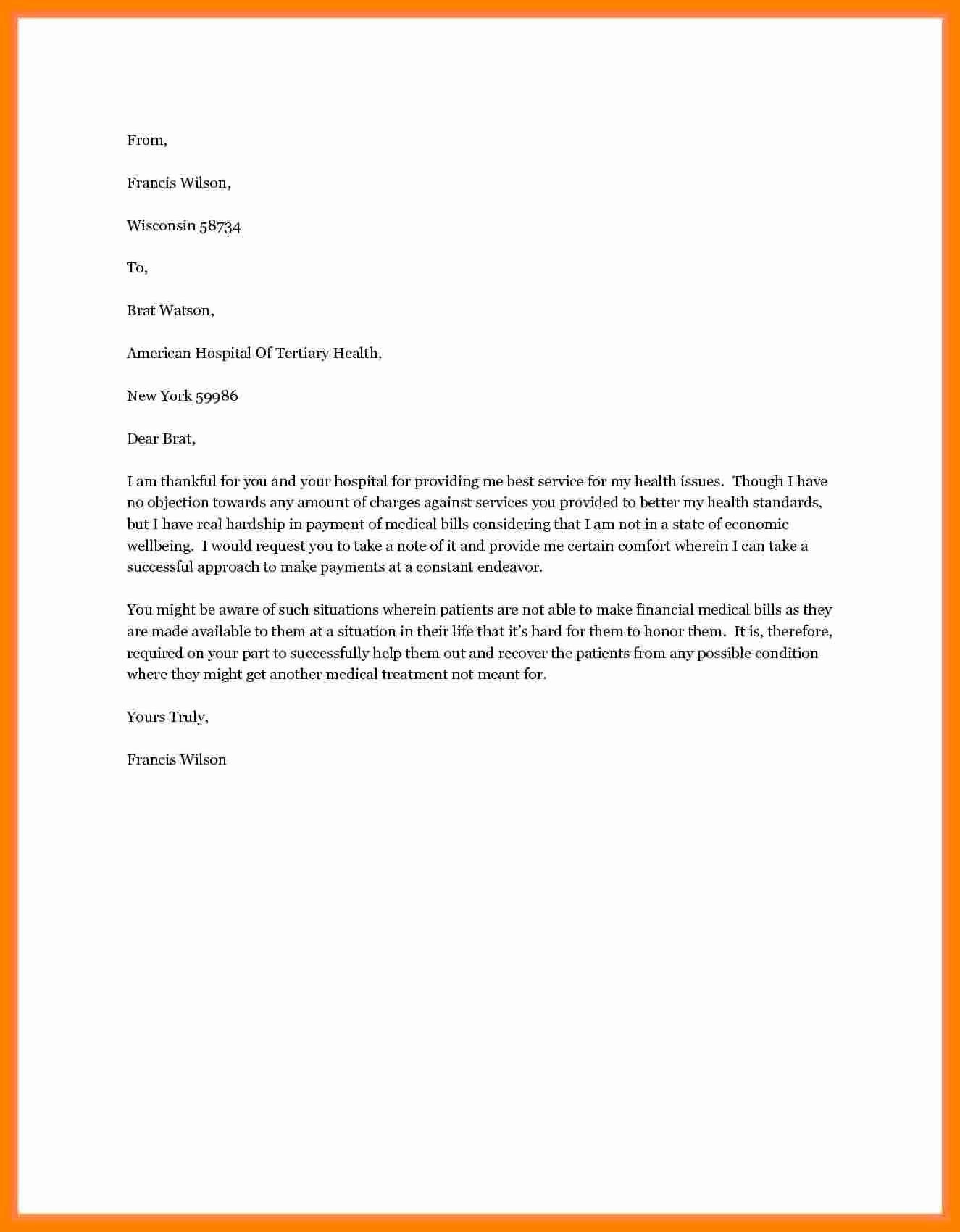 Letter asking for Financial Support Unique Letter Request for Financial assistance asking Support Pdf