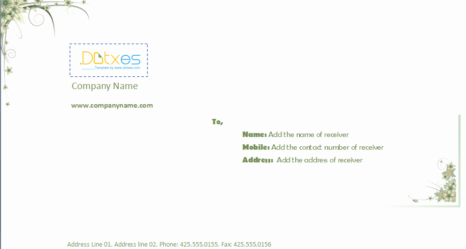Letter Envelope Address Template Fresh Business Envelope Template 4 14 X 9 5 Dotxes