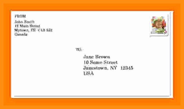 Letter Envelope Address Template New 9 10 format Of Mailing Address