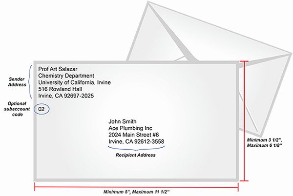 Letter Envelope Address Template New Uci Transportation and Distribution Services