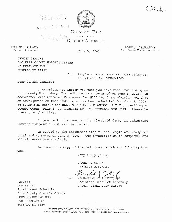 Letter format for Court Unique Jeremy Perkins Scientology Court File