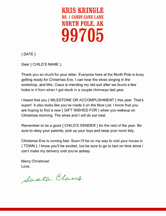Letter From Santa Template Word Best Of Letter From Santa Free Template Paging Supermom