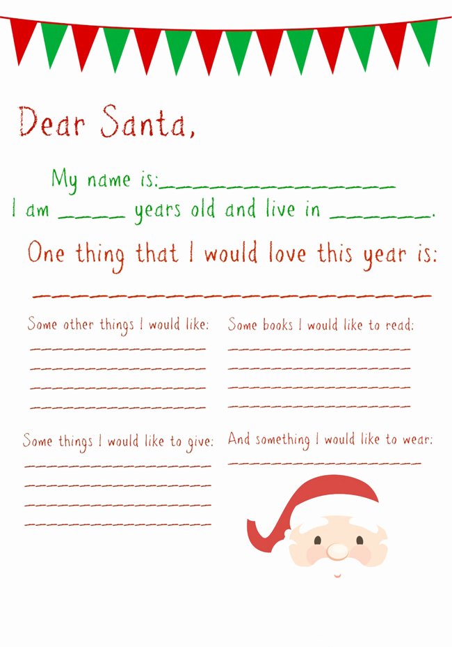 Letter From Santa Template Word Lovely 20 Free Letter to Santa Templates for Kids to Write Wishes