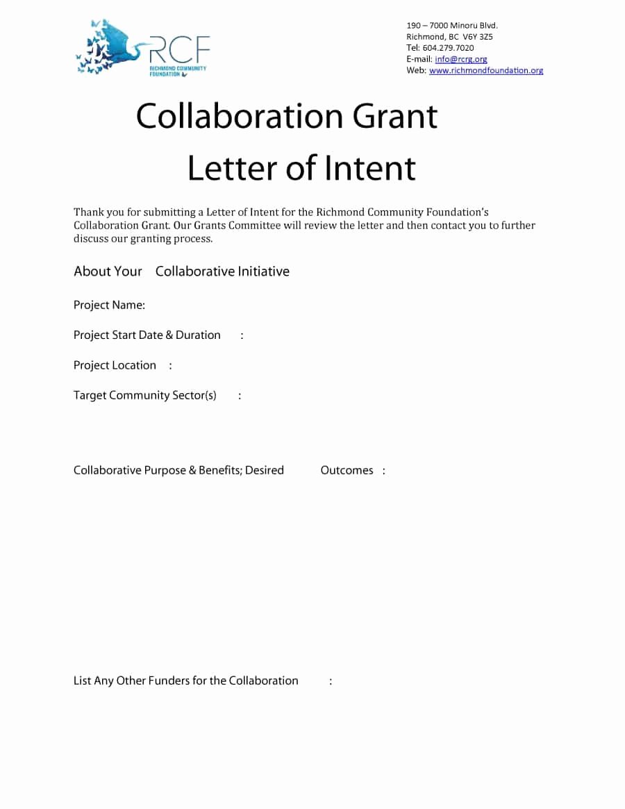 Letter Of Collaboration Elegant 40 Letter Of Intent Templates &amp; Samples [for Job School