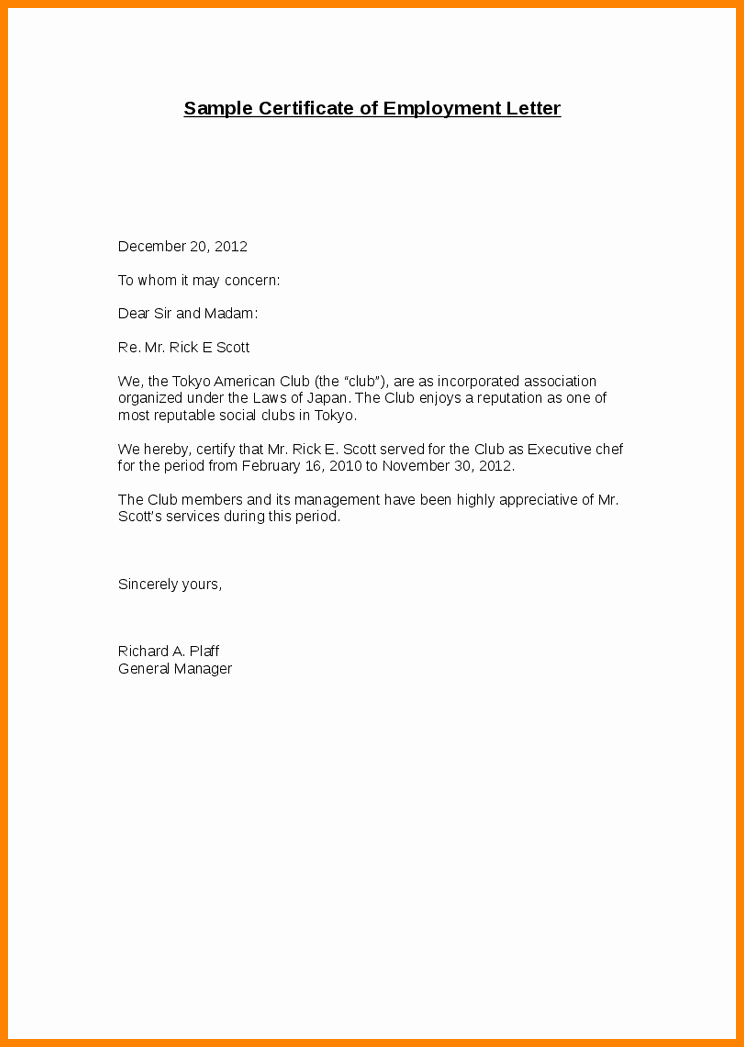 Letter Of Concern for Employee Lovely Employment Verification Letter to whom It May Concern