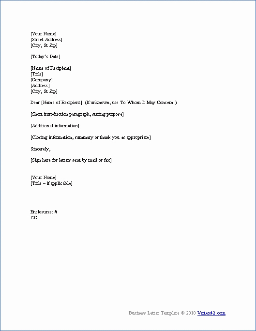 Letter Of Concern Sample Awesome formal Letter format Sample to whom It May Concern