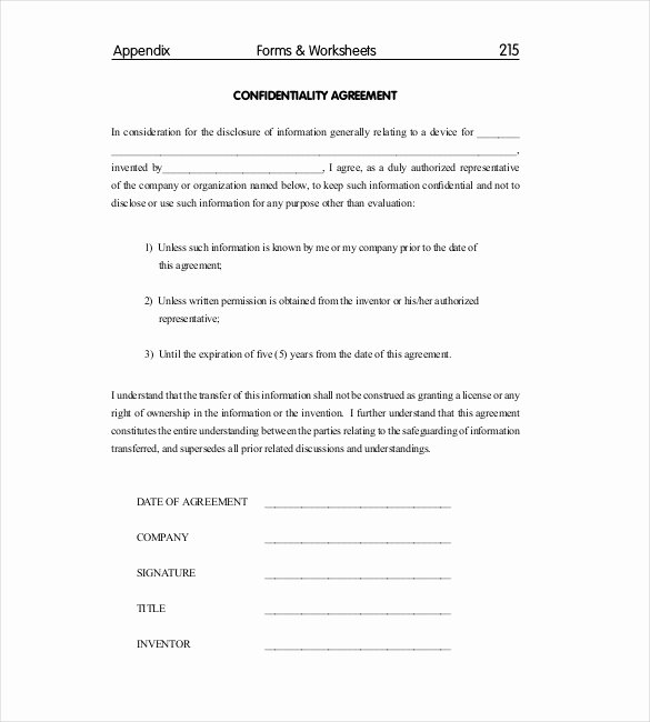 Letter Of Confidentiality Template Elegant 26 Confidentiality Agreement Templates Doc Pdf