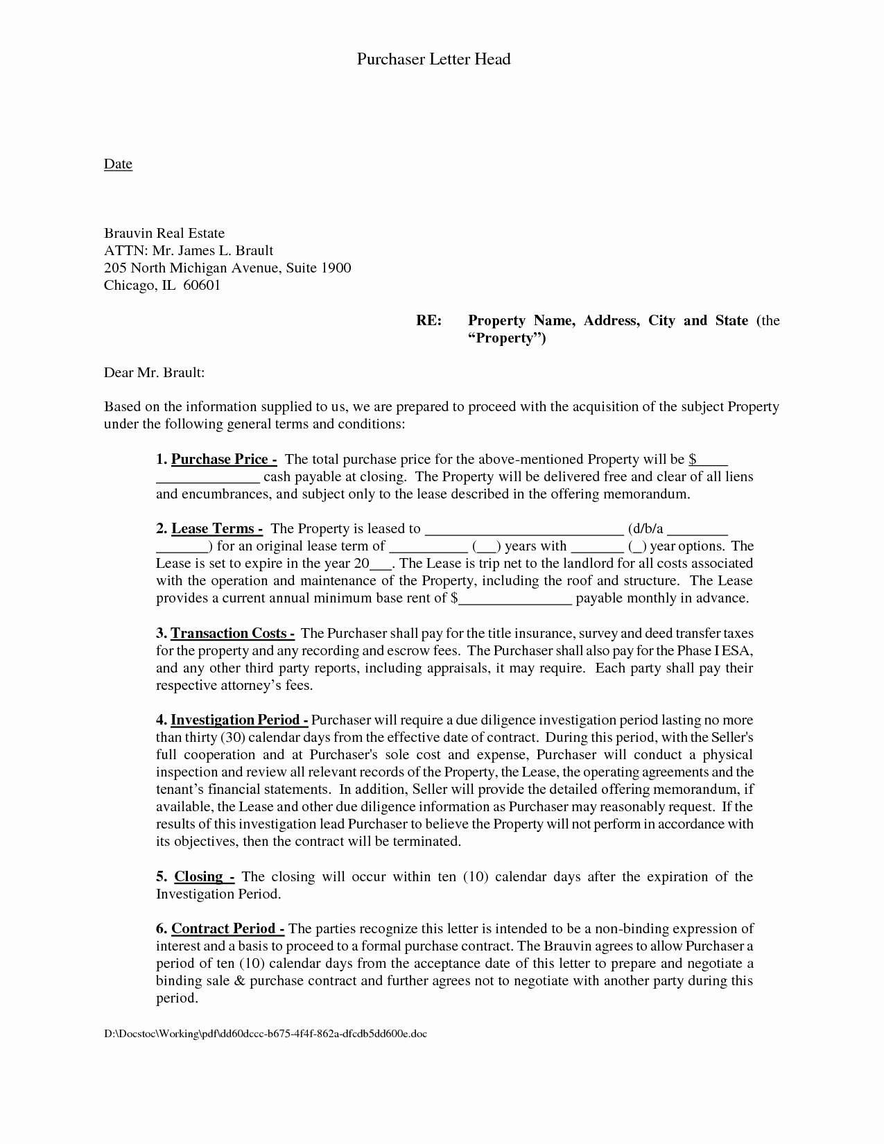 Letter Of Intent for Leasing Commercial Space Luxury Letter Intent to Lease Mercial Space Template