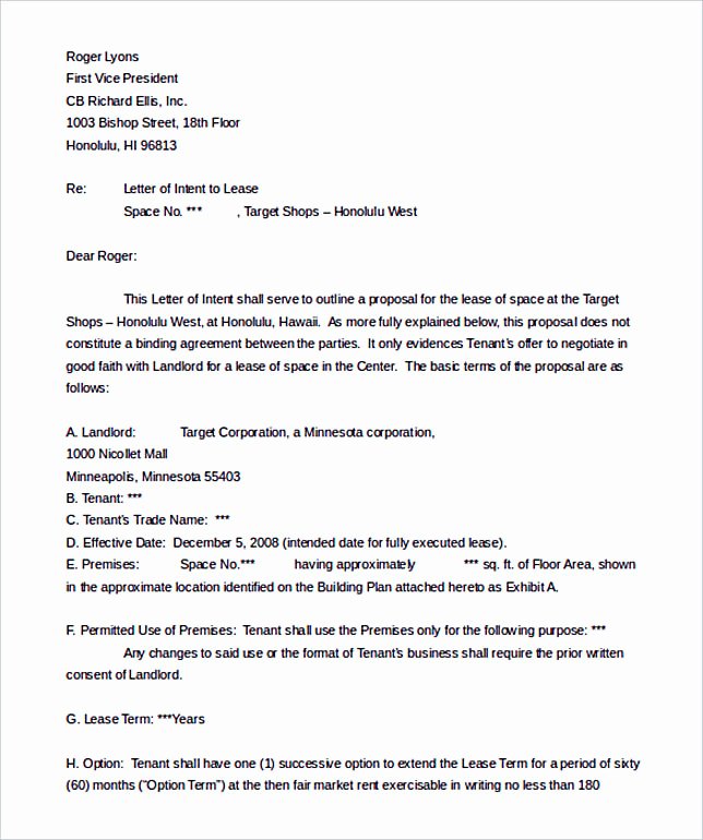 Letter Of Intent to Lease Sample New Make the Letter Of Interest Worth Reading