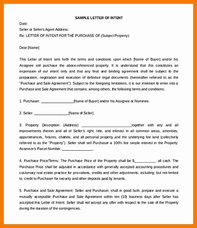 Letter Of Intent to Lease Template Luxury 12 13 Sample Letter Of Interest In Property