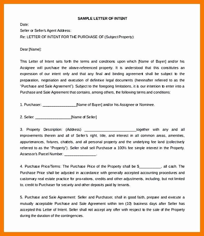 Letter Of Intent to Lease Template Luxury 12 13 Sample Letter Of Interest In Property