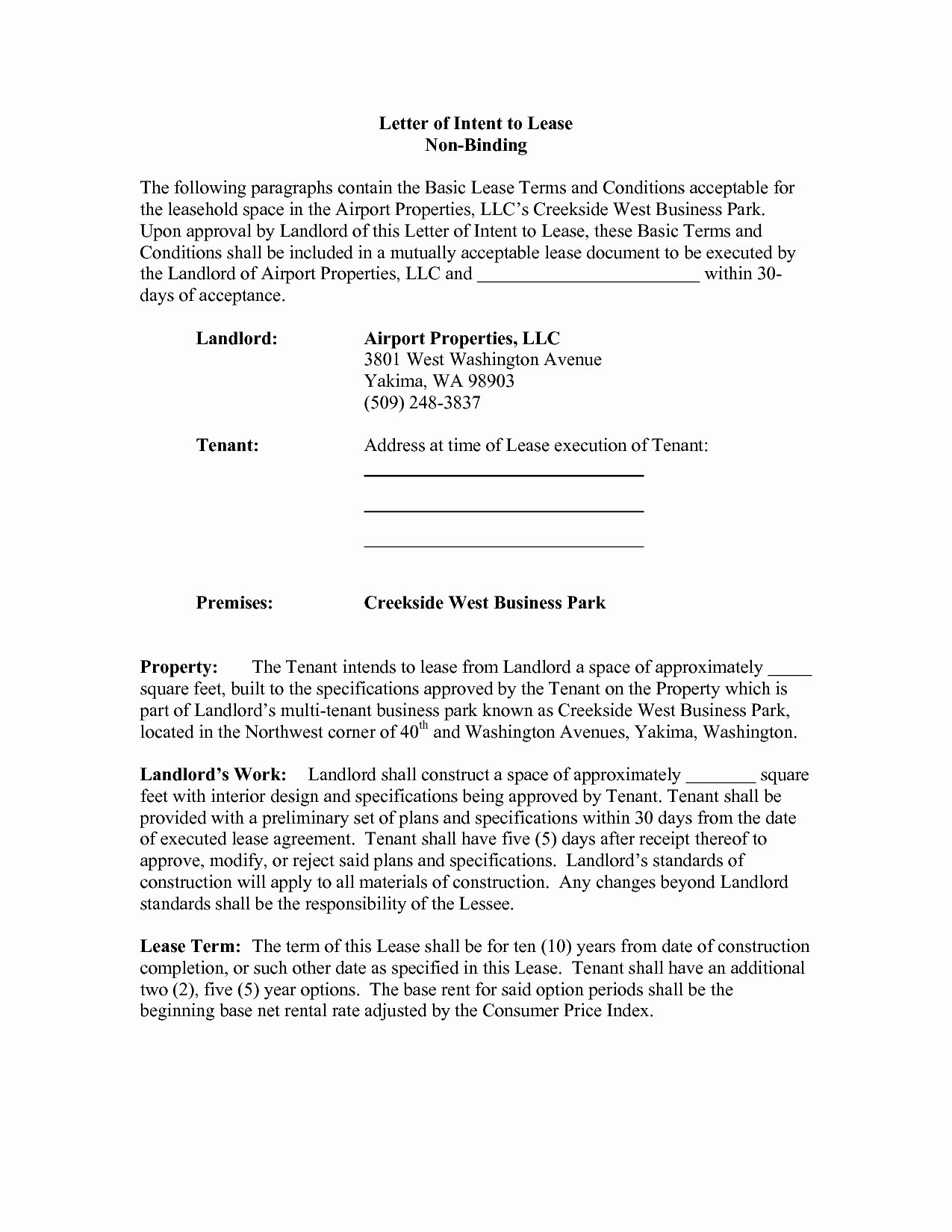 Letter Of Intent to Rent Property Lovely Letter Intent to Lease Mercial Property Template